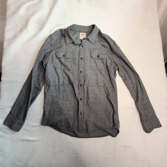 Levi's‎ Men's Gray Long Sleeve Button-Down Shirt XL - Picture 1 of 10